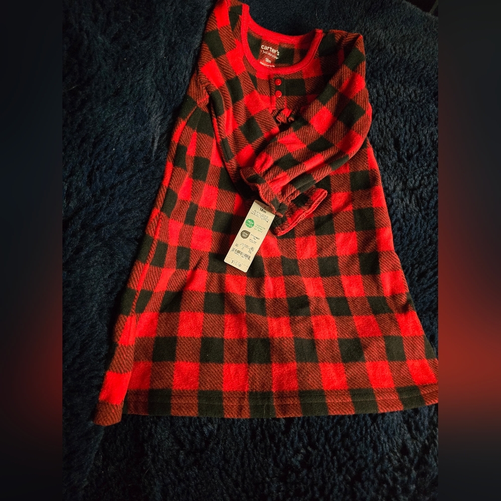 Carter's Red and Black Plaid Dress
